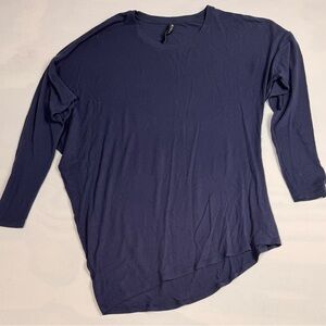 Athleta Cloudlight Asymmetrical Long Sleeve Top Navy Blue Women’s M